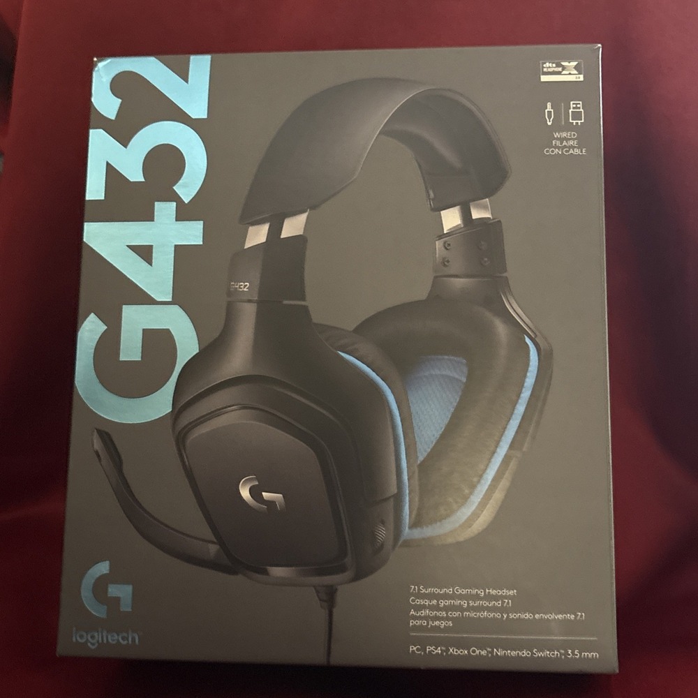 Logitech Gaming Headset OS Black G432 7.1 Surround Sound Wired 3.5mm Jack